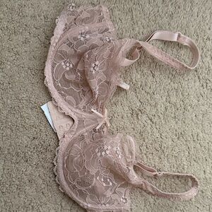 Delicate Lace Underwire Bra in Blush